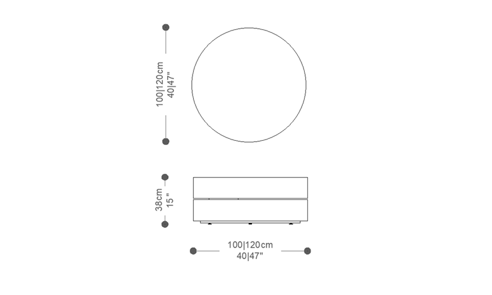 Imagem das dimensões principais do produto